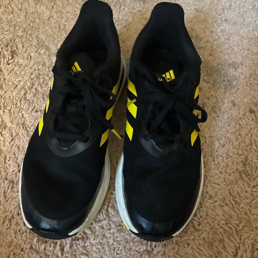 Adidas Black and Yellow Athletic Shoes